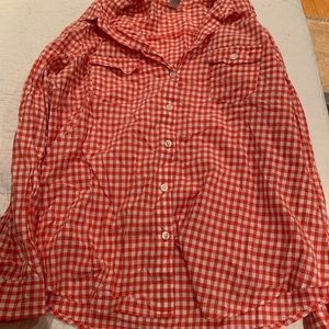 Old Navy Red and White Flannel